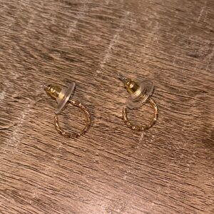 Gold Textured Hoop Earrings